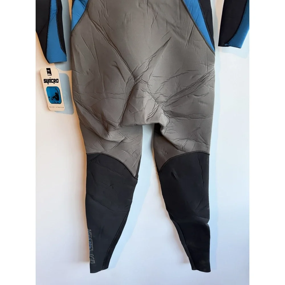 Quiksilver Wetsuit Men's 4/3 Syncro+ Chest Zip-blue-black-Medium-tall-NWT Surfer